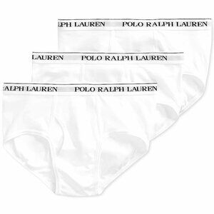Polo Ralph Lauren Big Tall Classic Fit Cotton Midrise Briefs White NXB2P3 3 pack